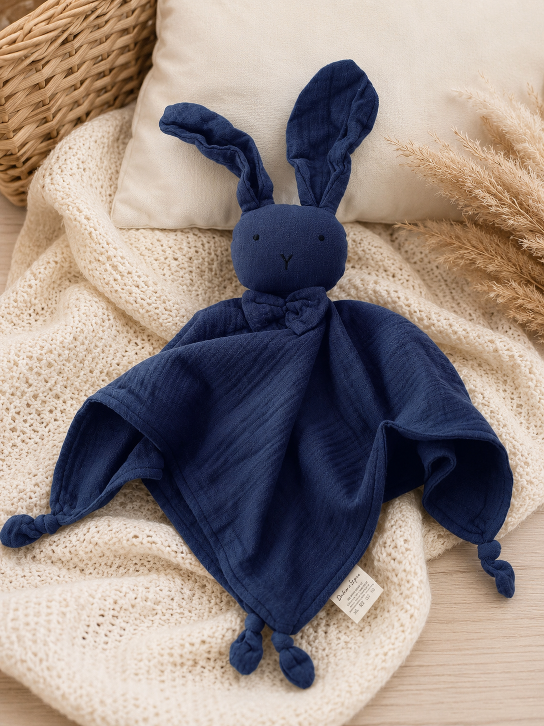Doudou Lapin Bleu Marine