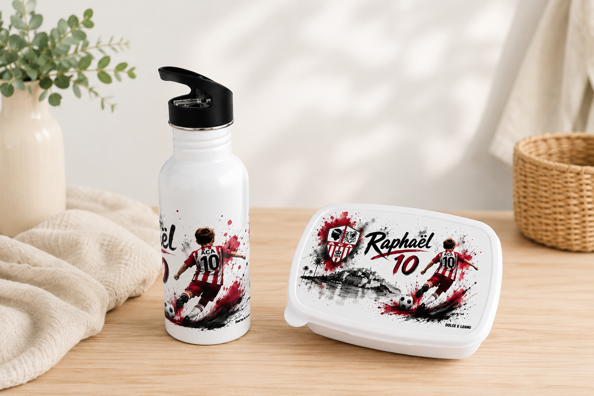 Duo Petit Écolier - Boîte à goûter & Gourde personnalisées
