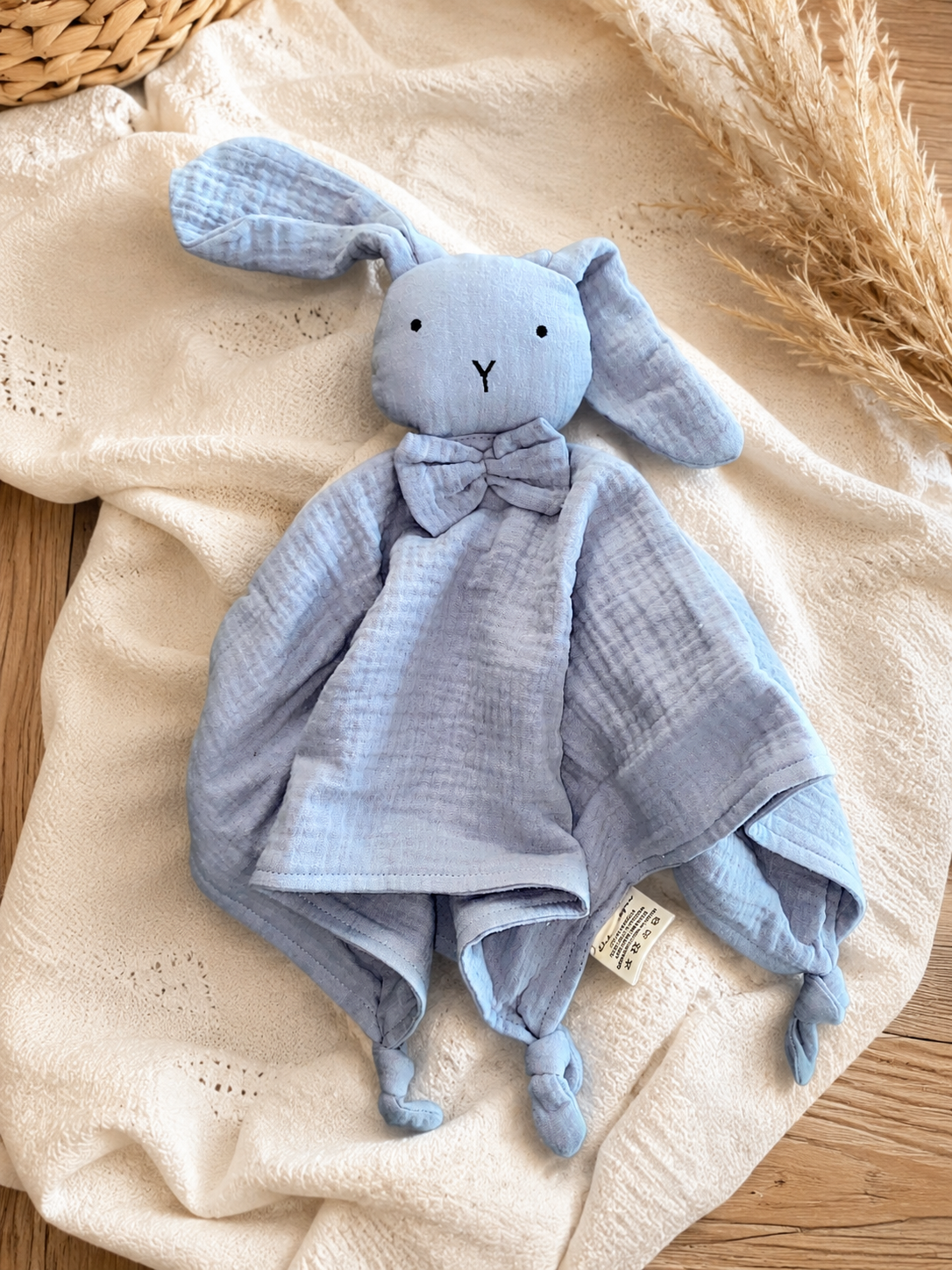 Doudou Lapin en gaze de coton