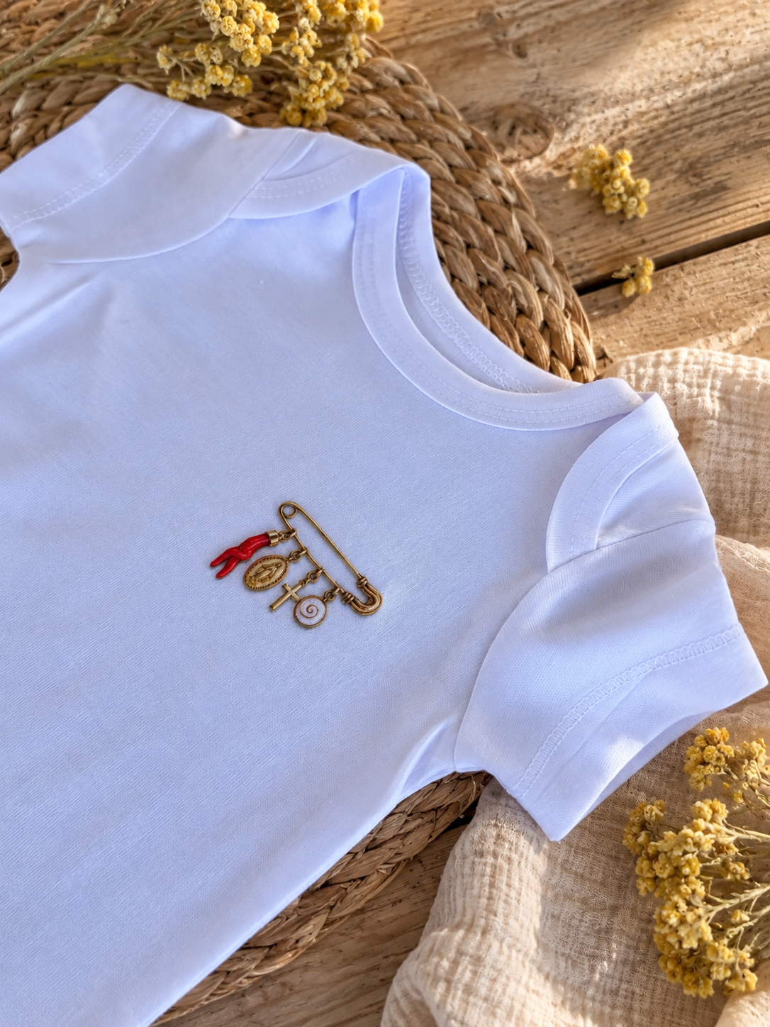 Body bébé - Broche porte-bonheur